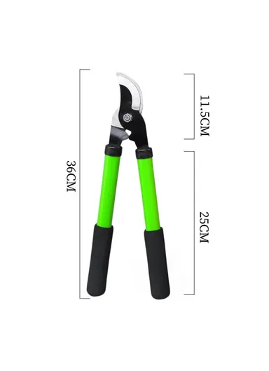 High Carbon Steel Heavy Duty Pruning Shears Thick Branches Garden Pruners Tree Trimmer Powerful Cutting Tool - Green