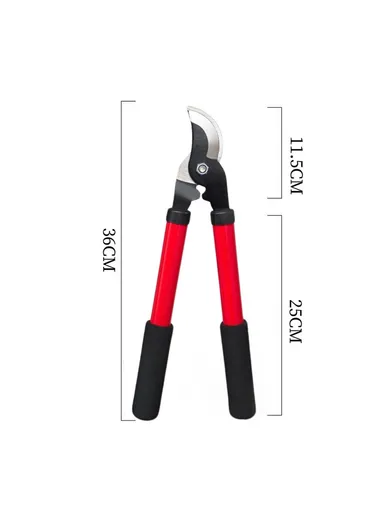 High Carbon Steel Heavy Duty Pruning Shears Thick Branches Garden Pruners Tree Trimmer Powerful Cutting Tool - Red