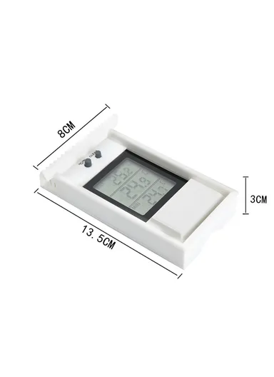 LCD Screen Outdoor Electronic Thermometer Waterproof Temperature Meter - Black