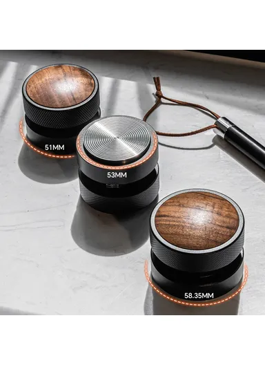 4-Blade Bottom Coffee Tamper, Gravity-Calibrated Pressure Steel Espresso Distributor (BPA-Free, No FDA) - 53mm