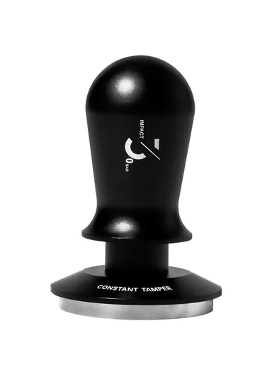 Coffee Tamper, Espresso Distribution Tool, Adjustable Pressure Spring, Loaded Tamper - Black