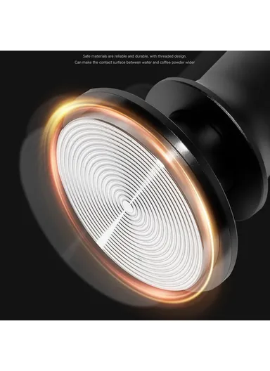 Coffee Tamper, Espresso Distribution Tool, Adjustable Pressure Spring, Loaded Tamper - Black