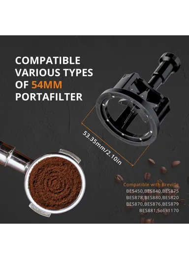 53mm Coffee Distribution Tool, Magnetic Base, Adjustable Depth Needle Espresso Powder Distributor (D5.3 x H12.5)cm
