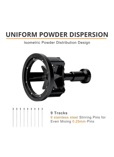 53mm Coffee Distribution Tool, Magnetic Base, Adjustable Depth Needle Espresso Powder Distributor (D5.3 x H12.5)cm