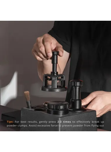 53mm Coffee Distribution Tool, Magnetic Base, Adjustable Depth Needle Espresso Powder Distributor (D5.3 x H12.5)cm