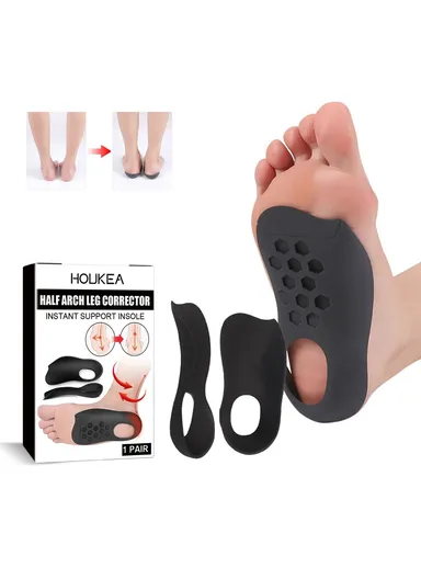 1 Pair Arch Support, Half Insoles Flat Feet O-Shaped Legs Correction Insoles