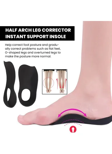 1 Pair Arch Support, Half Insoles Flat Feet O-Shaped Legs Correction Insoles