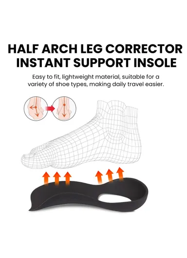 1 Pair Arch Support, Half Insoles Flat Feet O-Shaped Legs Correction Insoles