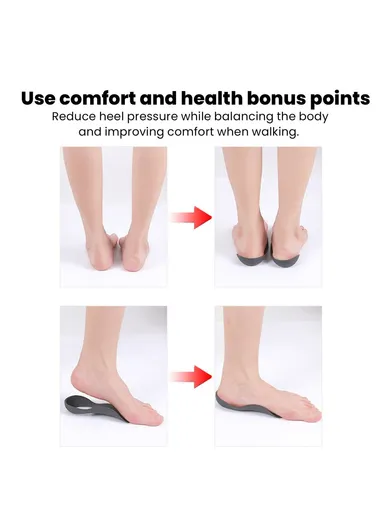 1 Pair Arch Support, Half Insoles Flat Feet O-Shaped Legs Correction Insoles