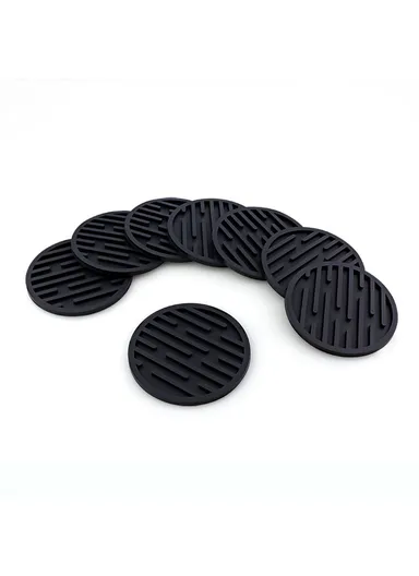 6Pcs Silicone Coasters, Set with Holder Non-Slip Tabletop, Protection for Kinds Cups, Hot or Cold -  Coffee