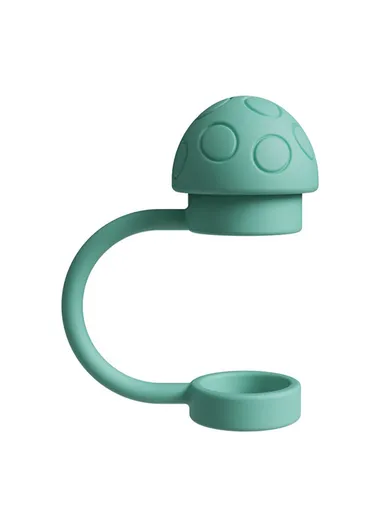 Insulated Tumbler Silicone Straw Cover Dustproof 10mm Straw Mushroom Cap (FDA Tested, BPA-free) - Green