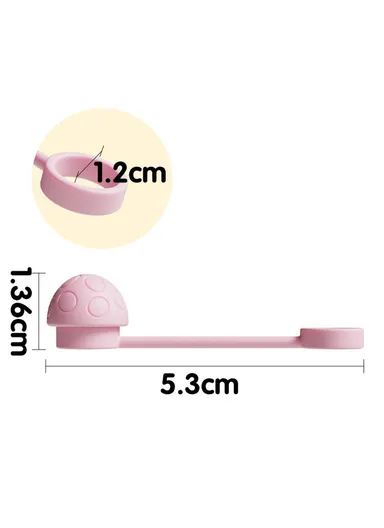 Insulated Tumbler Silicone Straw Cover Dustproof 10mm Straw Mushroom Cap (FDA Tested, BPA-free) - Pink