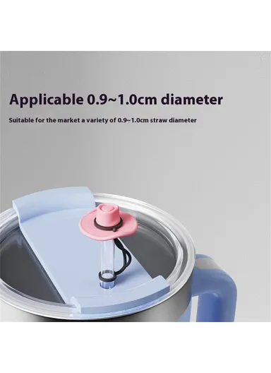 Insulated Tumbler Silicone Straw Cover Dustproof 10mm Straw Mushroom Cap (FDA Tested, BPA-free) - White