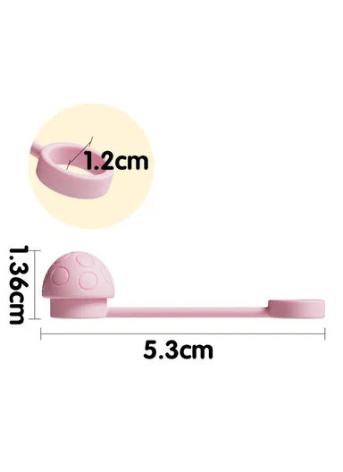 Insulated Tumbler Silicone Straw Cover Dustproof 10mm Straw Mushroom Cap (FDA Tested, BPA-free) - White
