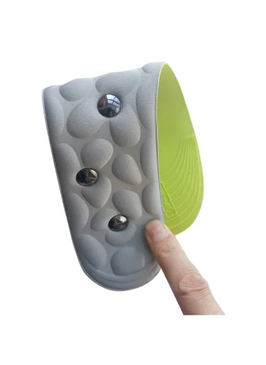 1 Pair 10 Magnetic Stones Massage Insoles Breathable, Sweat-Absorbent Imitation, Pebble Magnetic Insoles