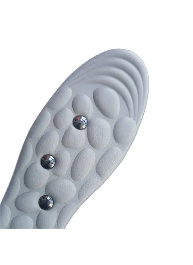 1 Pair 10 Magnetic Stones Massage Insoles Breathable, Sweat-Absorbent Imitation, Pebble Magnetic Insoles