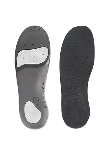 Flat Foot Support Insole Orthotic Breathable Massage PU Sports Shock Absorbing Insole - Mesh Black / M