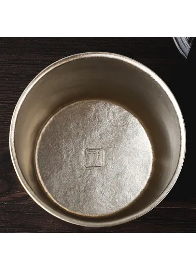 360ml Pure Titanium Double Wall Mug, Insulated Frost Flower Design, Hot Cold Drinks Cup - Purple