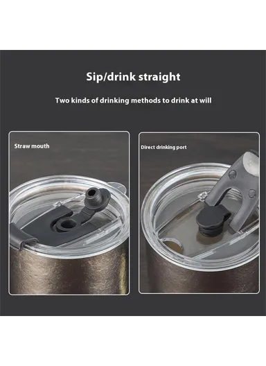 360ml Pure Titanium Double Wall Mug, Insulated Frost Flower Design, Hot Cold Drinks Cup - Natural Color