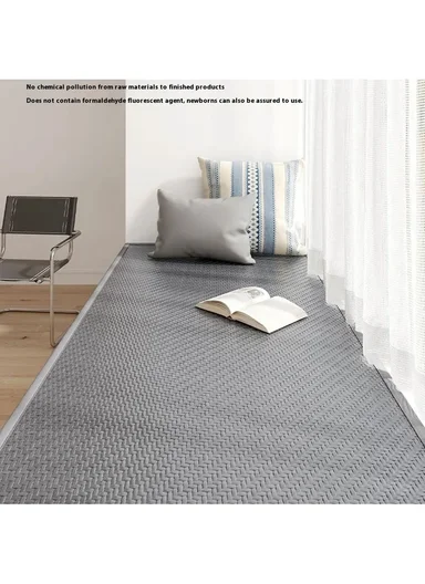 70x210cm Summer Rattan Window Seat Cushion, Cool Windowsill Mat Bedroom Balcony Cooling Pad - Grey