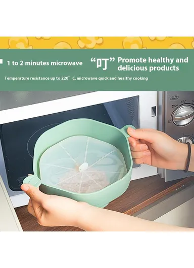 Silicone Popcorn Bowl Microwave Safe Reusable Collapsible Container with Lid  (BPA Free, FDA Certified) - Yellow