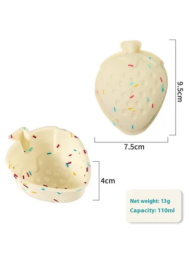 10PCS Silicone Baking Molds DIY Non-Stick Cake Cups Baking Tool (BPA Free, FDA Certified) - Strawberry
