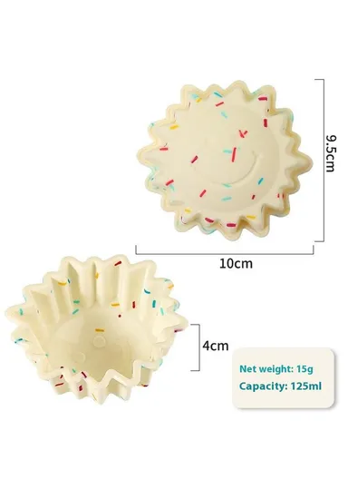 10PCS Silicone Baking Molds DIY Non-stick Cake Cups Baking Tool (BPA Free, FDA Certified) - Sun