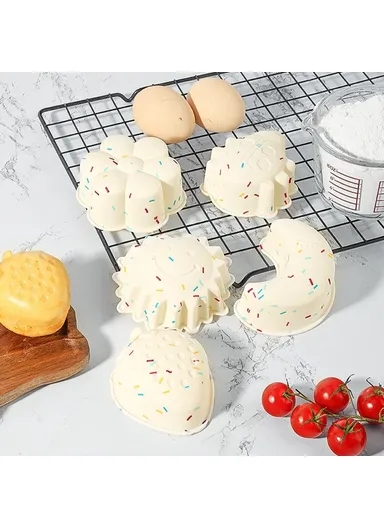 10PCS Silicone Baking Molds DIY Non-stick Cake Cups Baking Tool (BPA Free, FDA Certified) - Moon