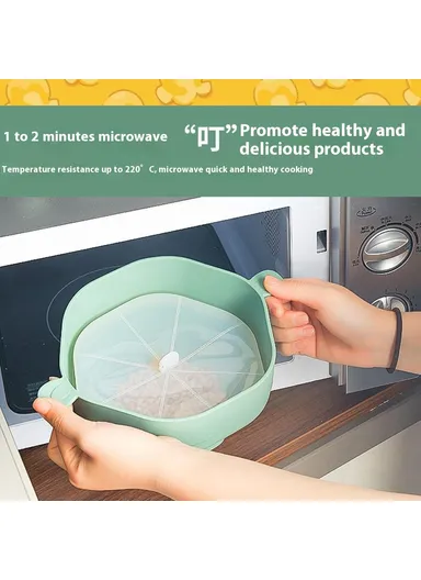 Silicone Popcorn Bowl Microwave Safe Reusable Collapsible Container with Lid and Scraper (BPA Free, FDA Certified) - Red