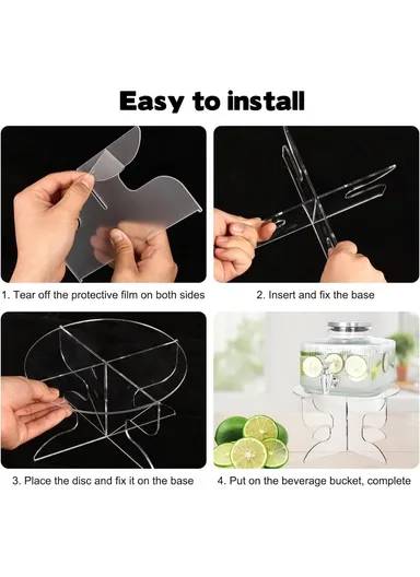 Acrylic Beverage Dispenser Stand Cupcakes Storage Rack Shelf Up To 19cm Diameter - YX172 