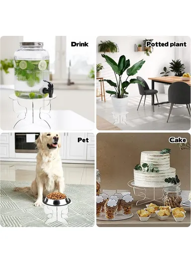 Acrylic Beverage Dispenser Stand Cupcakes Storage Rack Shelf Up To 19cm Diameter - YX172 