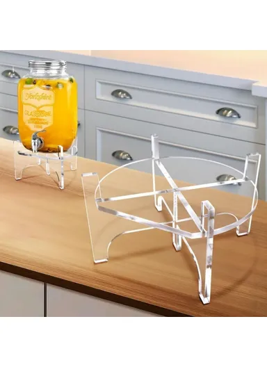  Acrylic Beverage Dispenser Stand Small Size Drink Holder, Plant Pot Support for Party Kitchen Events - YX171-1
