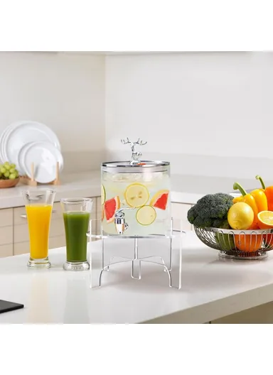 Acrylic Beverage Dispenser Stand Large Size Drink Holder Plant Pot Support for Party Kitchen Events - YX171-2