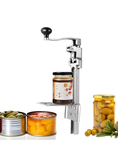 Manual Can Opener, Long Handle Commercial Table Clamp Opener for Restaurant Hotel