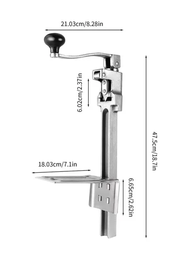 Manual Can Opener, Long Handle Commercial Table Clamp Opener for Restaurant Hotel