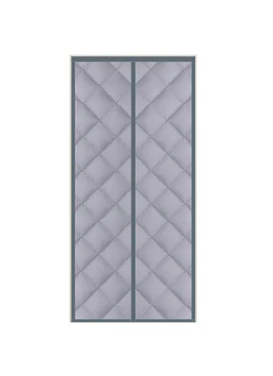 100 x 210cm Windproof Auto Closing Magnetic Door Curtain Center Opening Winter Thermal Insulated Doorway Screen - Grey