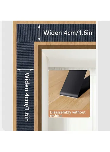 100 x 210cm Magnetic Door Curtain with View Window Self Adhesive Thermal Insulation Doorway Screen for Winter - Grey