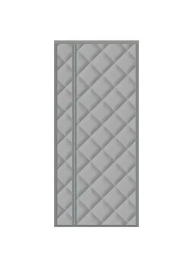 100 x 210cm Side Opening Magnetic Thermal Door Curtain Oxford Fabric Self Adhesive Windproof Doorway Screen - Grey