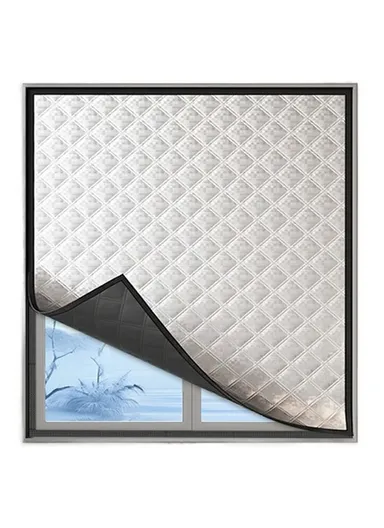90 x 150cm Graphene Thermal Insulation Window Curtain Winter Self Adhesive Windproof Window Barrier