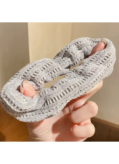 7Pcs Plush Hair Scrunchies, Fabric Elastic Hair Ties Ponytail Holders, Fall &amp; Winter Hair Accessories - Coffee