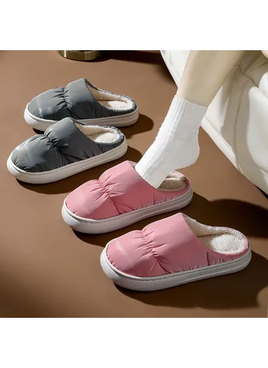 1 Pair Electric USB Heating Slippers Foot Warmer Winter Warm Slippers Shoes - Rose