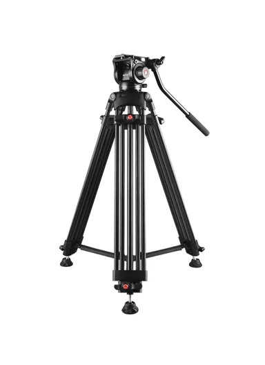  80-160cm Aluminum Alloy Camera Tripod with Hydraulic Damping Gimbal  PU3047