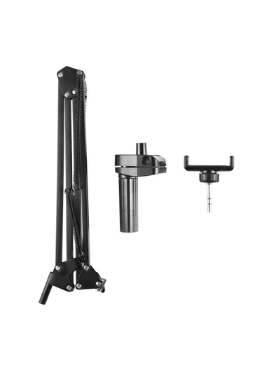 Foldable Suspension Arm Phone Holder 360 Degree Rotation Desk Mount for Smartphones Up to 6.8 Inch PU650B