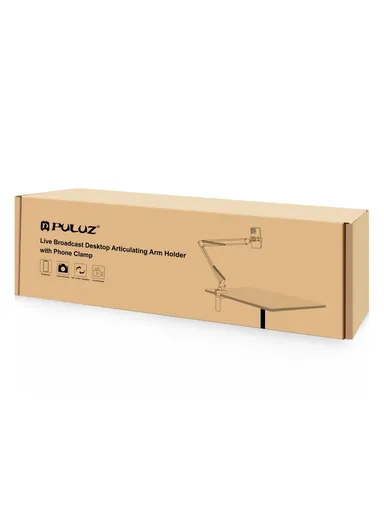 Foldable Suspension Arm Phone Holder 360 Degree Rotation Desk Mount for Smartphones Up to 6.8 Inch PU650B