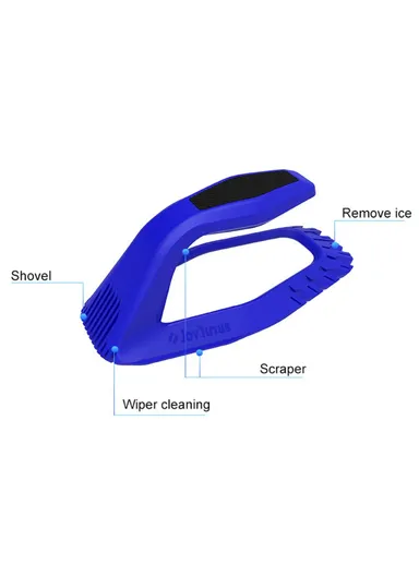 4-in-1 Car Ice Scraper Windshield Ice Breaker Quick Clean Glass Brush Snow Remover