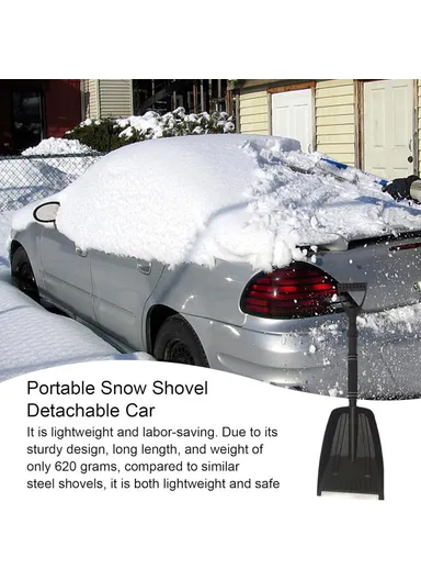 Extendable Detachable Car Snow Shovel Plastic &amp; Aluminum Blade Winter Snow Ice Removal Tool