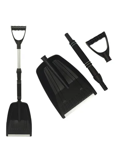 Extendable Detachable Car Snow Shovel Plastic &amp; Aluminum Blade Winter Snow Ice Removal Tool