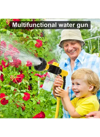 100ml Multi-Functional Water Gun Liquid-Filled High-Pressure Hand Sprayer for Washing Car Watering Lawn - Yellow