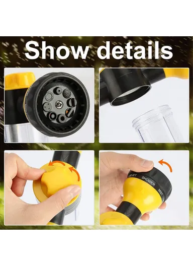 100ml Multi-Functional Water Gun Liquid-Filled High-Pressure Hand Sprayer for Washing Car Watering Lawn - Yellow