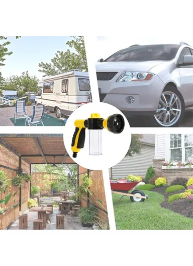 100ml Multi-Functional Water Gun Liquid-Filled High-Pressure Hand Sprayer for Washing Car Watering Lawn - Yellow